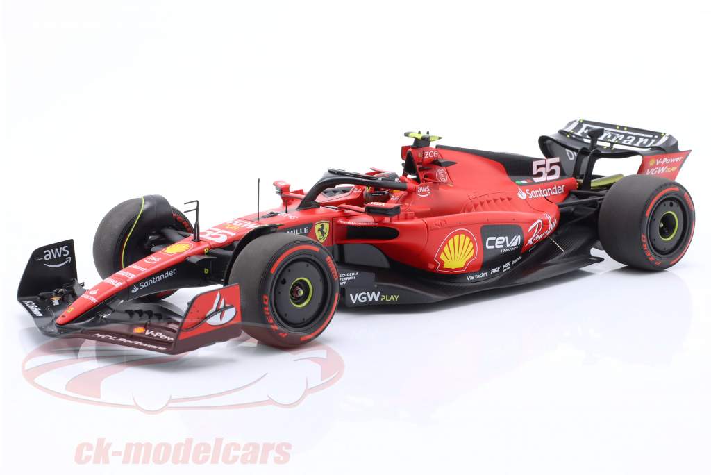 Carlos Sainz jr. Ferrari SF-23 #55 4th Bahrein GP formule 1 2023 1:18 BBR
