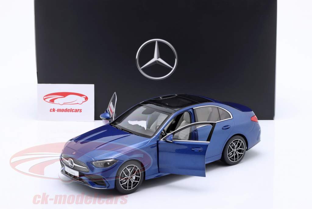 Mercedes-Benz C klasse (W206) Byggeår 2021 spektral blå 1:18 NZG