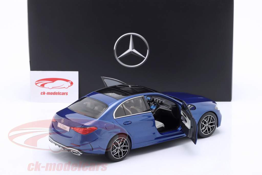Mercedes-Benz C klasse (W206) Byggeår 2021 spektral blå 1:18 NZG