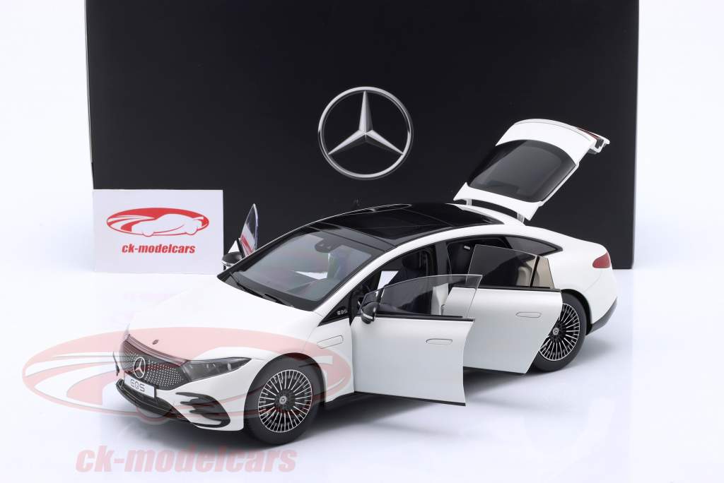 Mercedes-Benz EQS (V297) Año de construcción 2022 blanco opalita 1:18 NZG