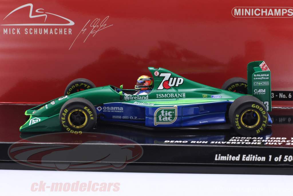 M. Schumacher Jordan 191 #33 Demo Run Silverstone fórmula 1 2021 1:43 Minichamps