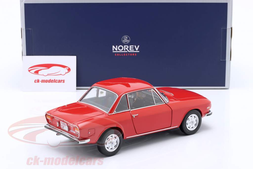 Lancia Fulvia 1600 HF Bouwjaar 1971 rood metalen 1:18 Norev