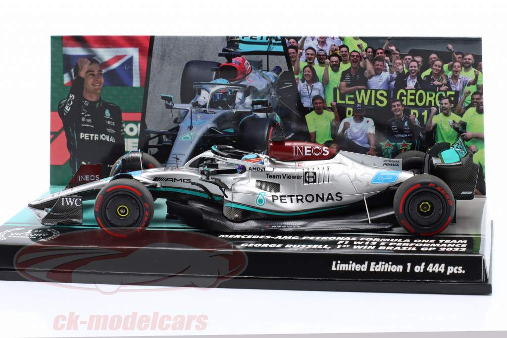 G. Russell Mercedes-AMG F1 W13 #63 1er F1 la victoire Brésil GP formule 1 2022 1:43 Minichamps
