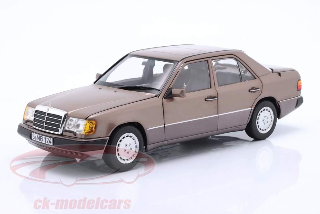 Mercedes-Benz 230E (W124) Ano de construção 1989-1993 pau-rosa metálico 1:18 Norev