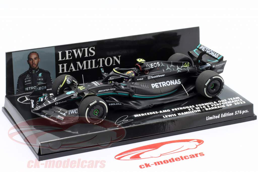 Hamilton Mercedes-AMG F1 W14 #44 5th Bahrain GP Formel 1 2023 1:43 Minichamps