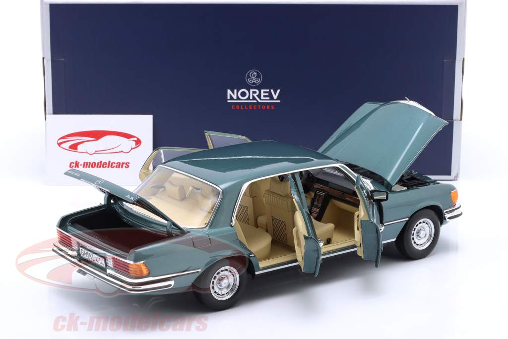 Mercedes-Benz 450 SEL 6.9 year 1979 petrol blue 1:18 Norev