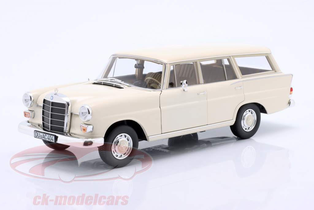 Mercedes-Benz 200 Universal Anno di costruzione 1966 bianco crema 1:18 Norev