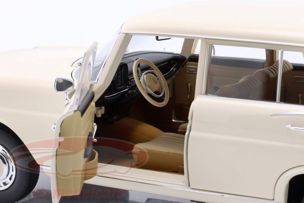 Mercedes-Benz 200 Universal Bouwjaar 1966 romig wit 1:18 Norev
