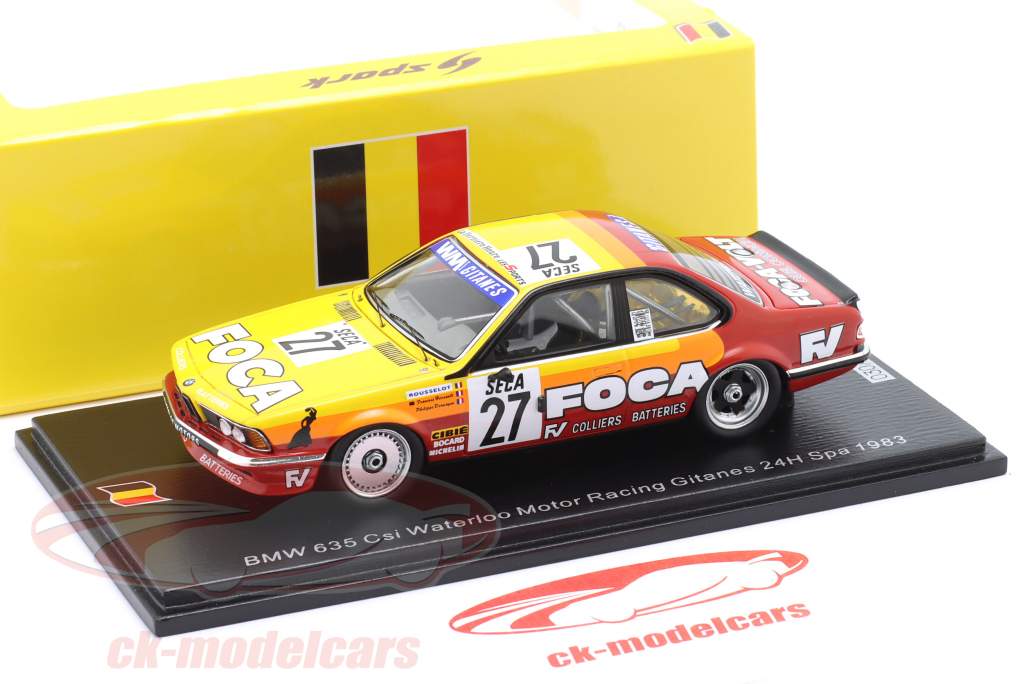 Spark 1:43 BMW 635 CSi #27 24h Spa 1983 Waterloo Motors Racing Gitanes ...