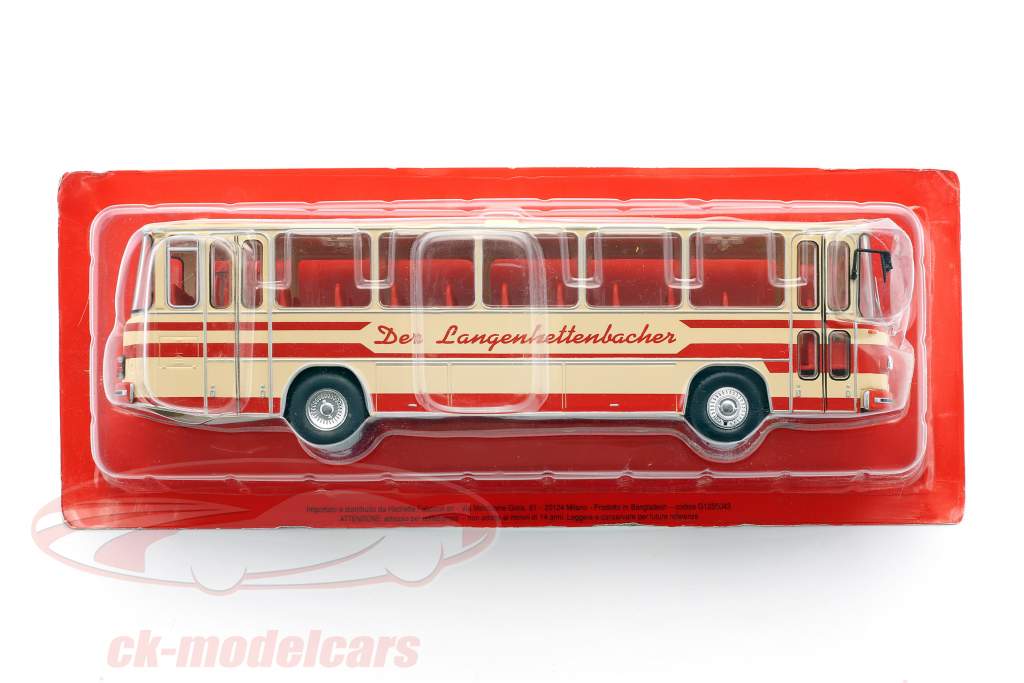 MAN 535 HO バス 建設年 1962-1969 赤 / クリーム 白 1:43 Altaya