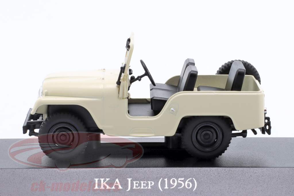 IKA Jeep 建設年 1956 クリーム色の白 1:43 Altaya