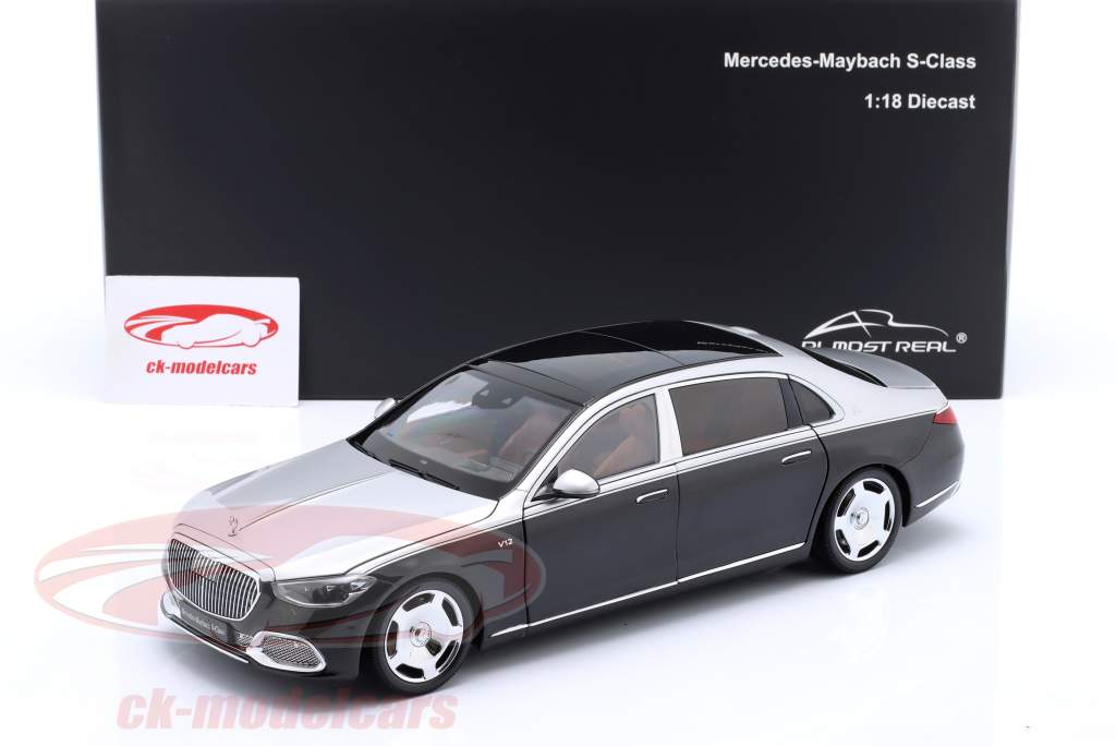 Mercedes-Benz Maybach S-Class (Z223) 2021 silver / black 1:18 Almost Real