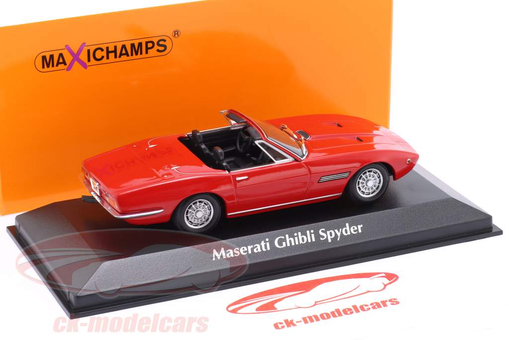 Maserati Ghibli Spyder Ano de construção 1969 vermelho 1:43 Minichamps