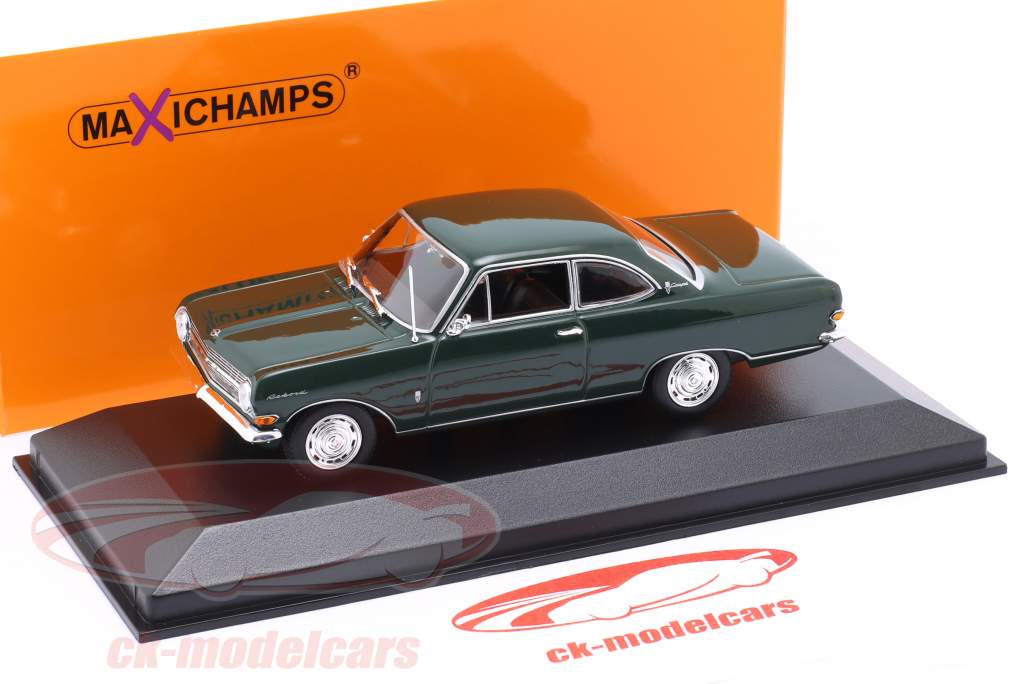 Opel Rekord A Coupe Anno di costruzione 1962 verde scuro 1:43 Minichamps