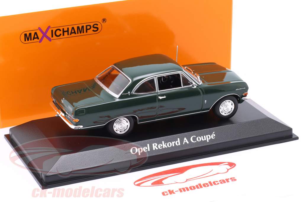 Opel Rekord A Coupe Año de construcción 1962 verde oscuro 1:43 Minichamps