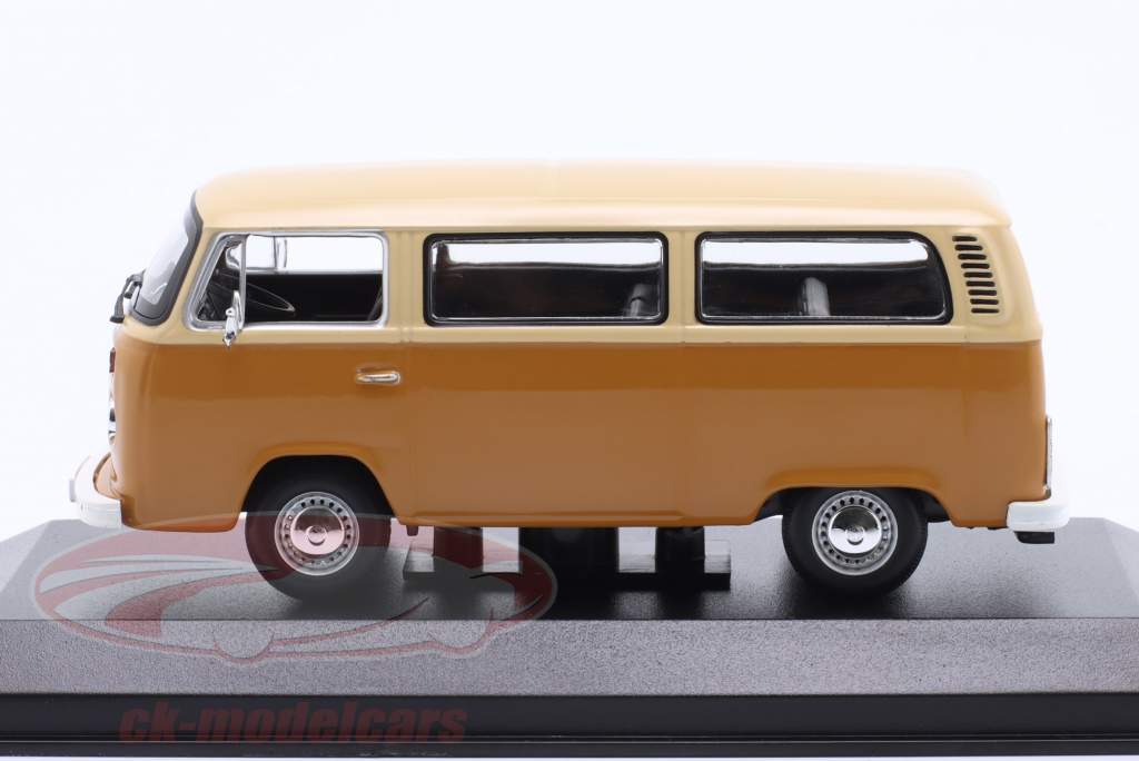 Volkswagen VW T2 bus Byggeår 1972 beige / Brun 1:43 Minichamps