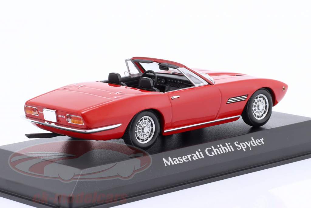Maserati Ghibli Spyder Bouwjaar 1969 rood 1:43 Minichamps