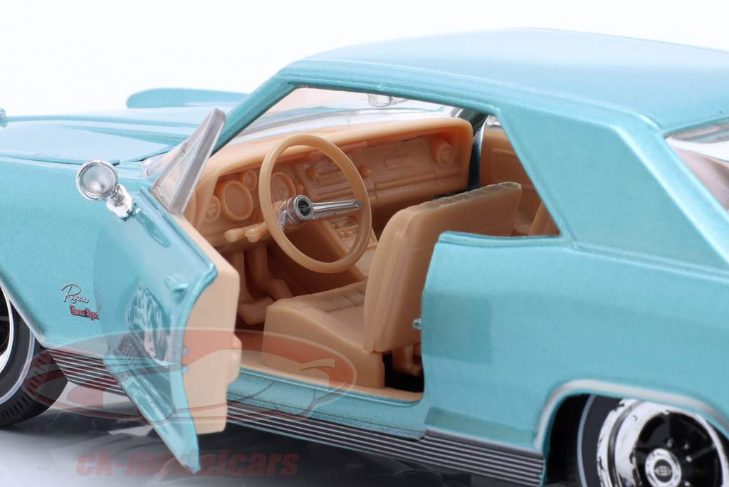 Buick Riviera Ano de construção 1965 azul 1:24 Maisto