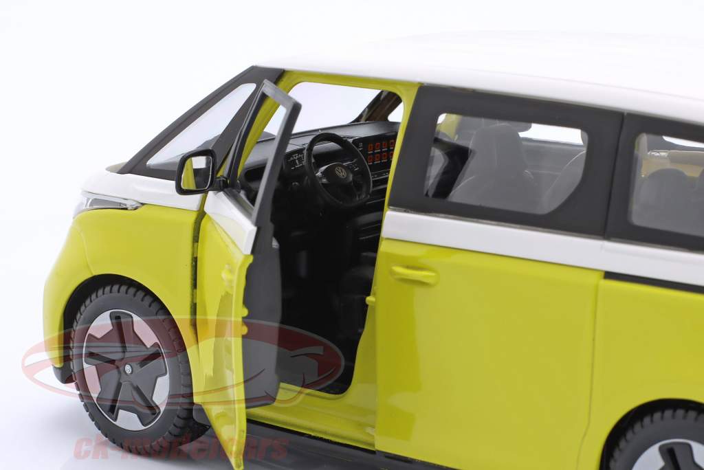 Volkswagen VW ID. Buzz Baujahr 2023 gelb / weiß 1:24 Maisto