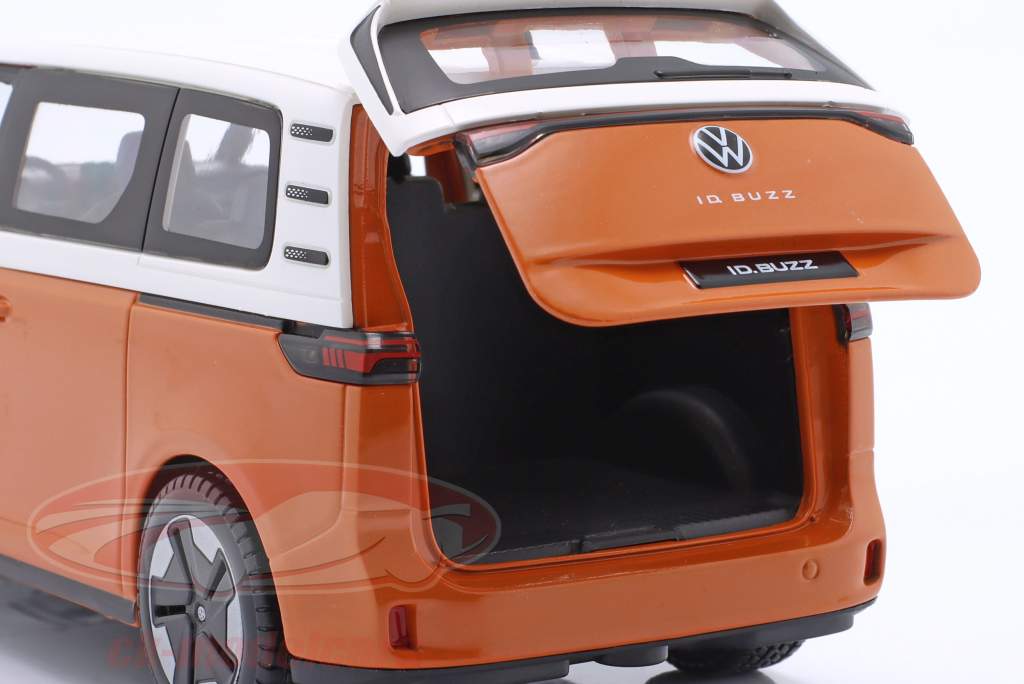 Volkswagen VW ID. Buzz Baujahr 2023 orange / weiß 1:24 Maisto