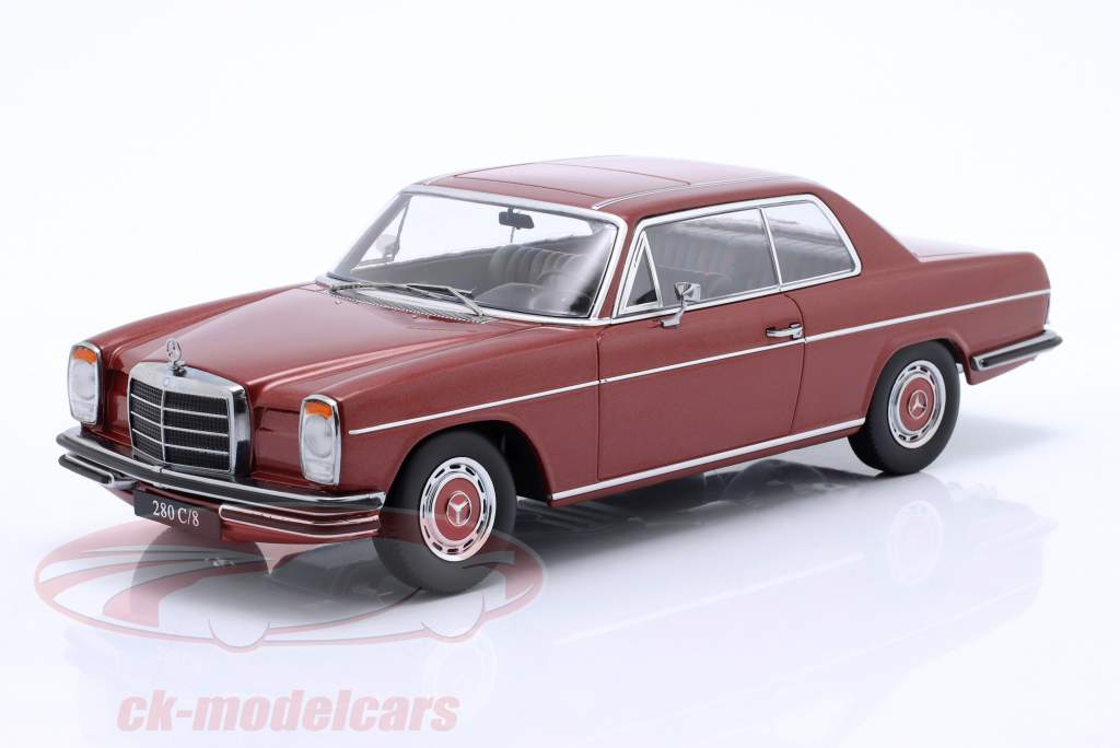 Mercedes-Benz 280C/8 (W114) 轿跑车 Baujahr 1969 深红 金属的 1:18 KK-Scale