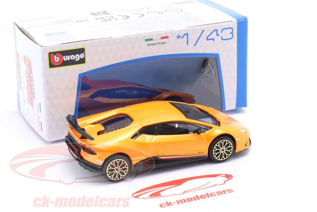 Lamborghini Huracan Performante Bouwjaar 2017 oranje metalen 1:43 Bburago