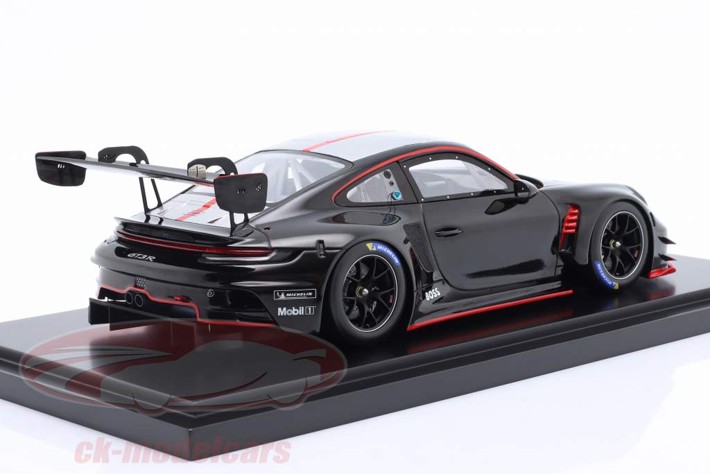 Porsche 911 (992) GT3 R preto 1:18 Spark / Limitação #003