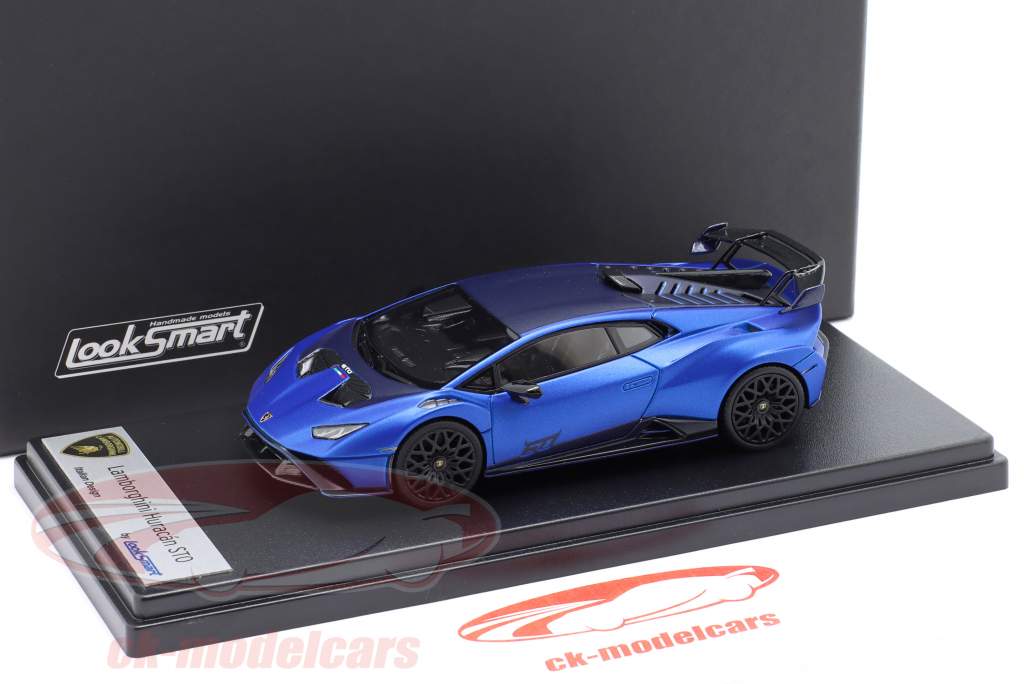 Lamborghini Huracan STO Bouwjaar 2021 aegeus blauw 1:43 LookSmart