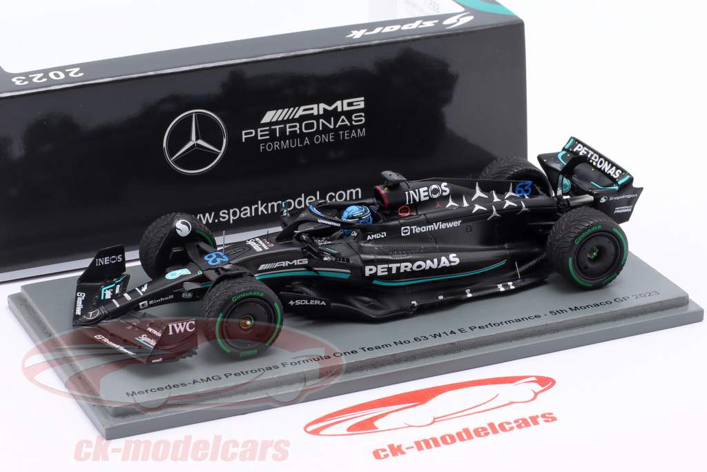 G. Russell Mercedes-AMG F1 W14 #63 5th Monaco GP Formel 1 2023 1:43 Spark