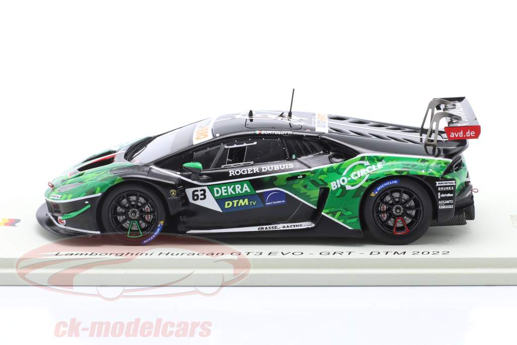 Lamborghini Huracan GT3 Evo #63 4ème DTM 2022 Mirko Bortolotti 1:43 Spark