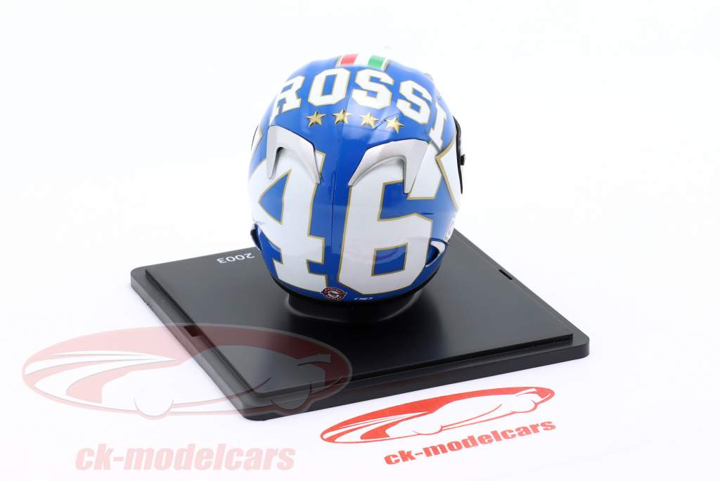 Valentino Rossi #46 优胜者 MotoGP Mugello 2003 头盔 1:5 Spark Editions