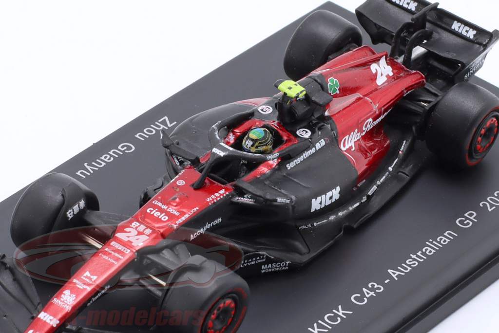 Zhou Guanyu Alfa Romeo C43 #24 9ème Australie GP formule 1 2023 1:64 Spark