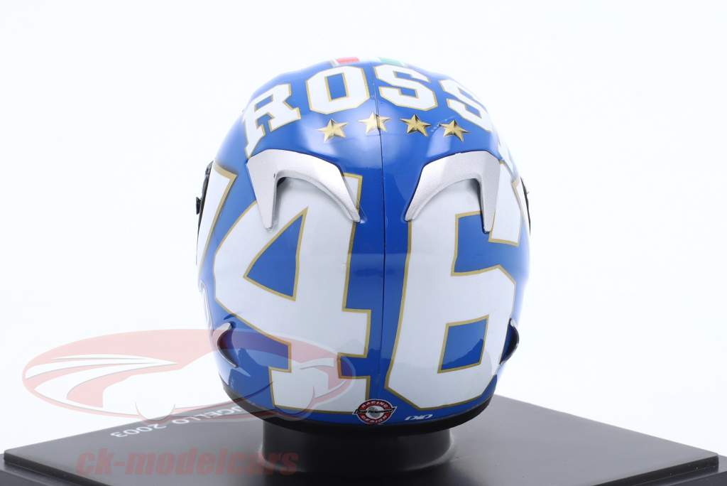 Valentino Rossi #46 优胜者 MotoGP Mugello 2003 头盔 1:5 Spark Editions