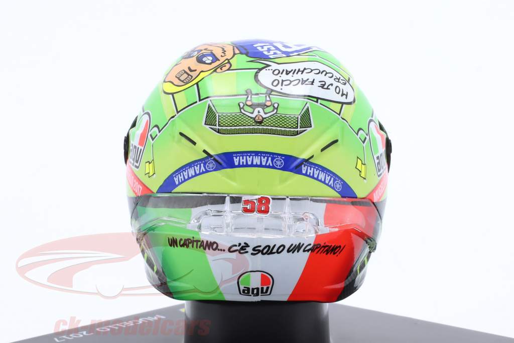 Valentino Rossi #46 4º MotoGP Mugello 2017 capacete 1:5 Spark Editions