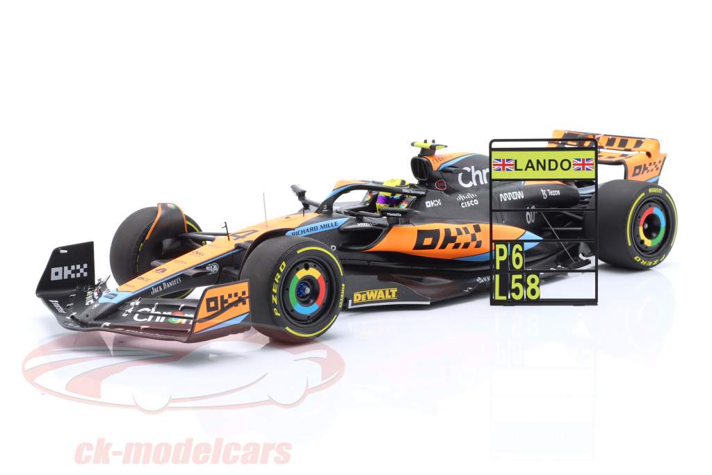 Lando Norris McLaren MCL60 #4 6e Australië GP formule 1 2023 1:18 Minichamps