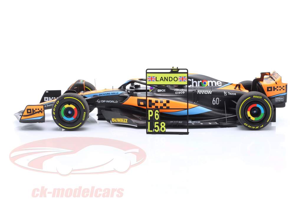 Lando Norris McLaren MCL60 #4 6-е место Австралия GP формула 1 2023 1:18 Minichamps