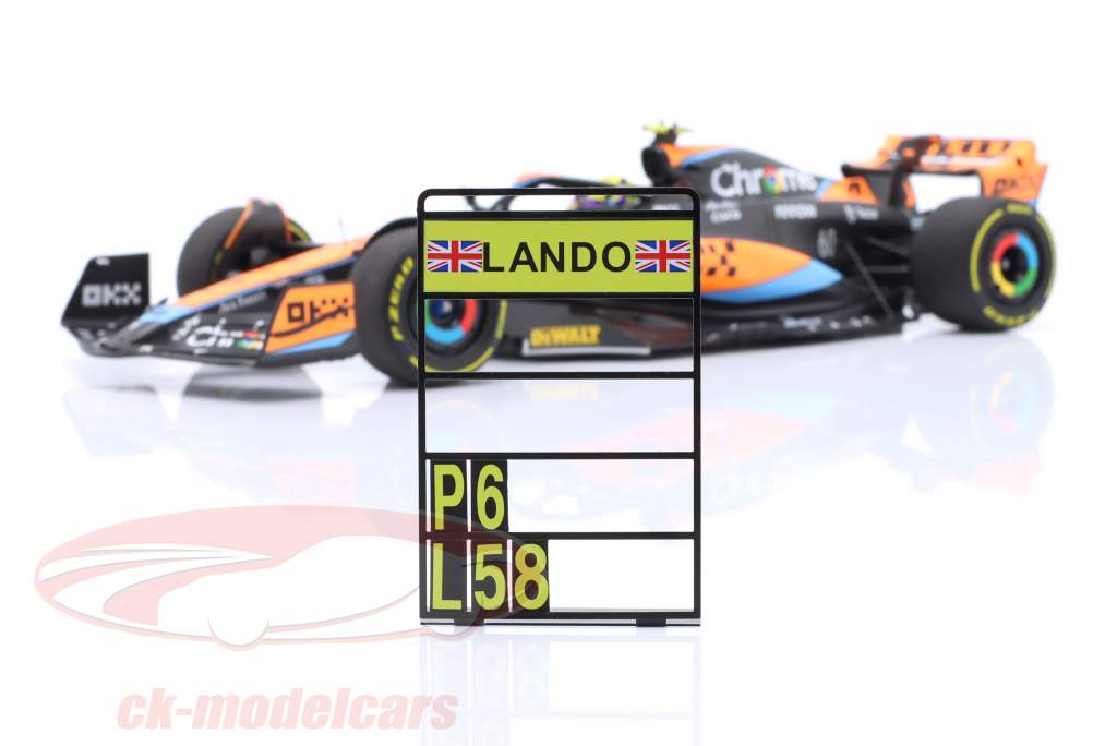 Lando Norris McLaren MCL60 #4 6 Australien GP formel 1 2023 1:18 Minichamps