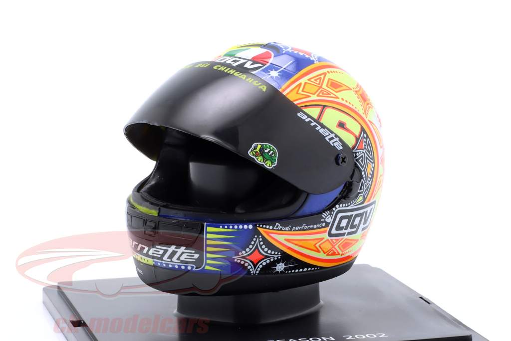 Valentino Rossi #46 MotoGP Campeão mundial 2002 capacete 1:5 Spark Editions