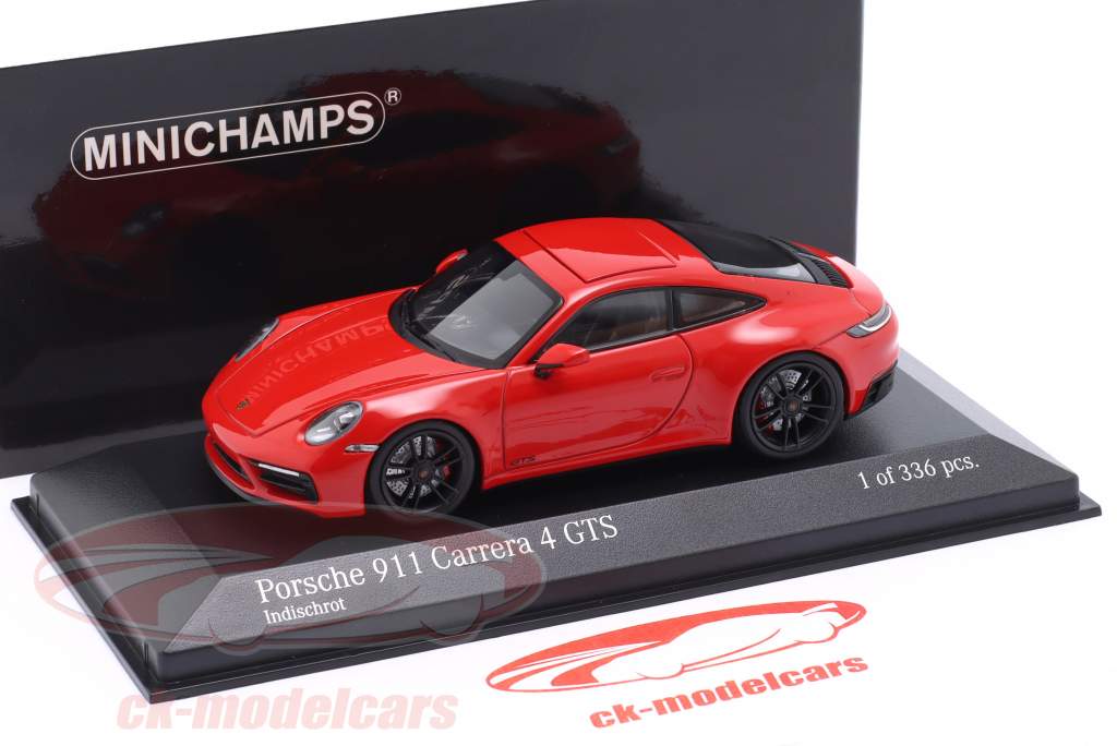 Porsche 911 (992) Carrera 4 GTS 2021 rojo indio 1:43 Minichamps