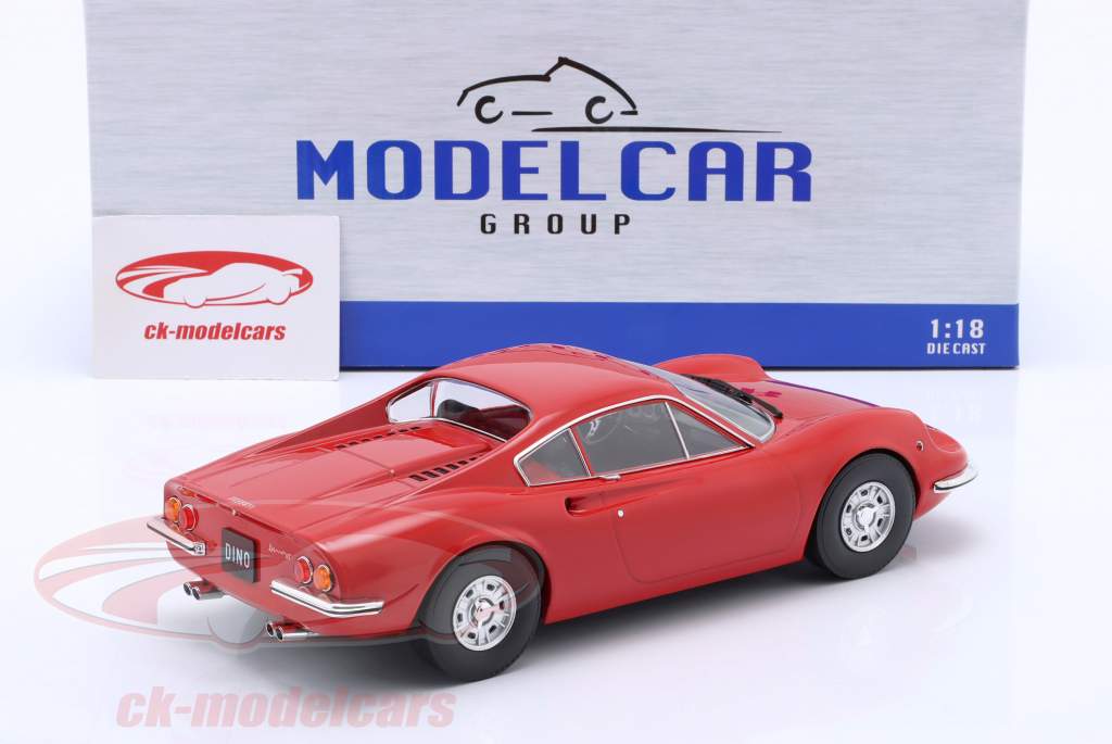 Ferrari Dino 246 GT Ano de construção 1969 vermelho 1:18 Model Car Group