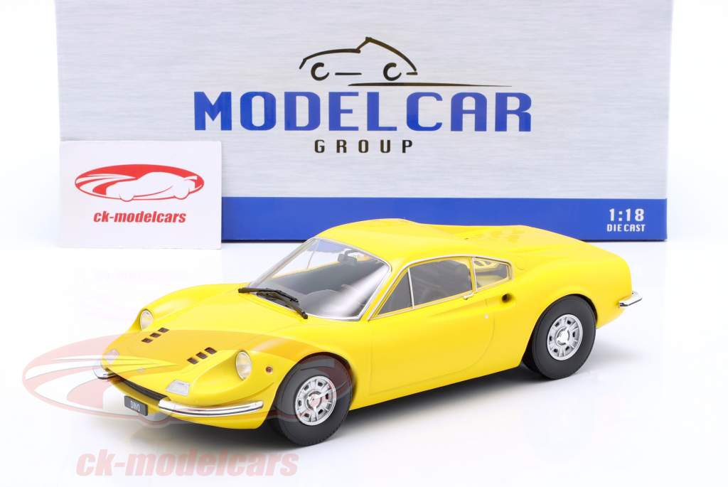 Ferrari Dino 246 GT Baujahr 1969 gelb 1:18 Model Car Group