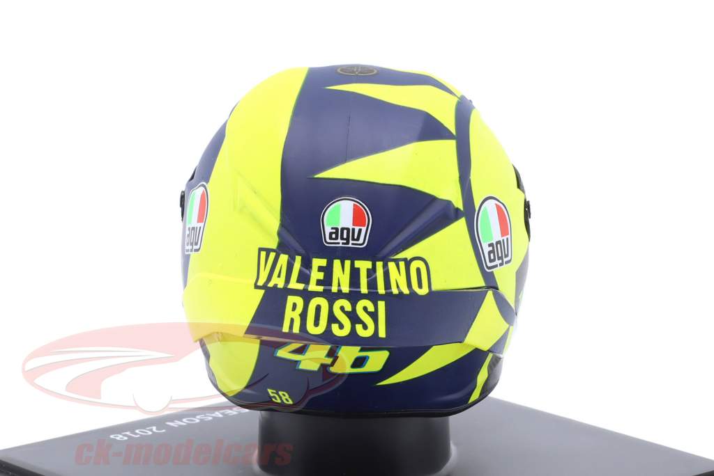 Valentino Rossi #46 MotoGP 2018 casco 1:5 Spark Editions