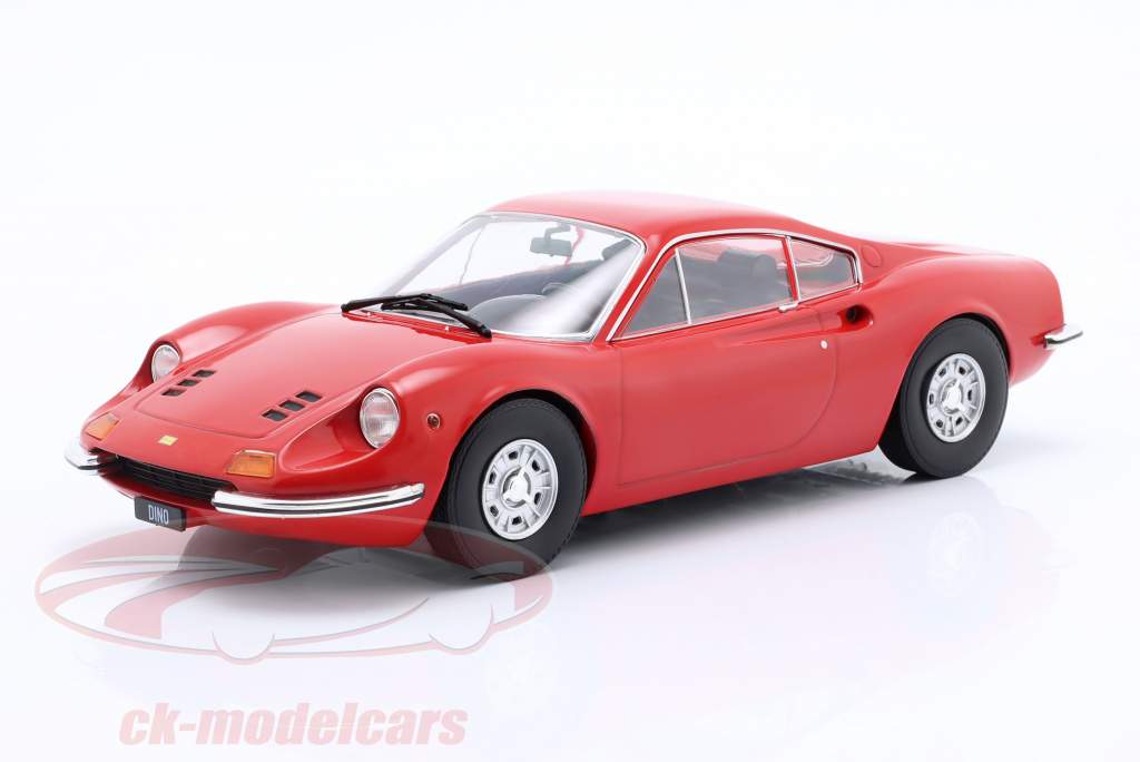 Ferrari Dino 246 GT Byggeår 1969 rød 1:18 Model Car Group
