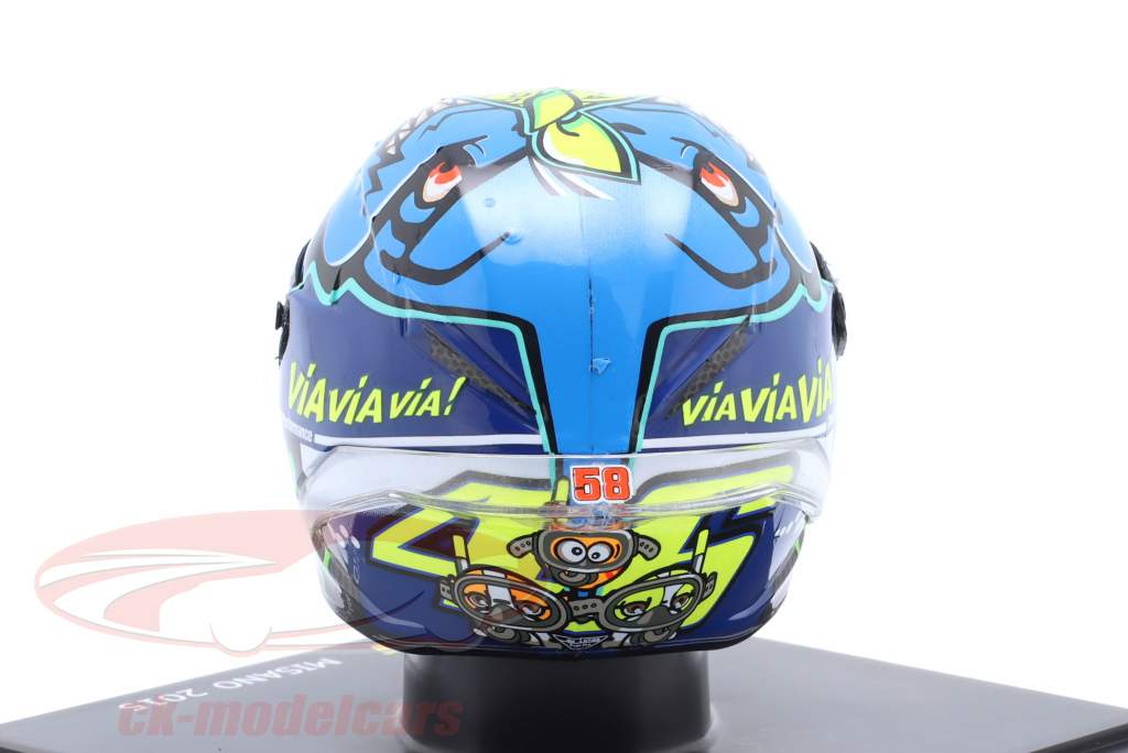 Valentino Rossi #46 5° MotoGP Misano 2015 casco 1:5 Spark Editions