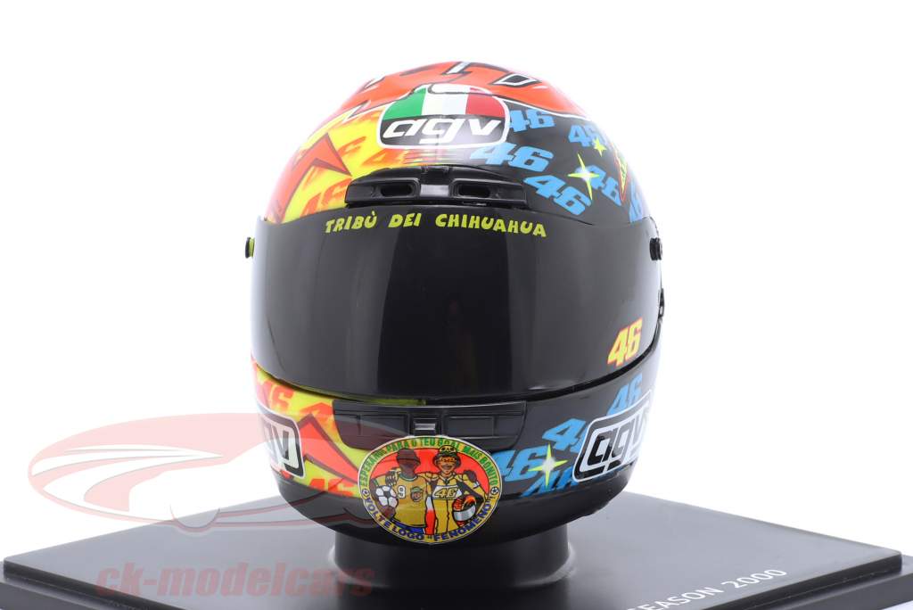 Valentino Rossi #46 2e 500ccm MotoGP 2000 helm 1:5 Spark Editions