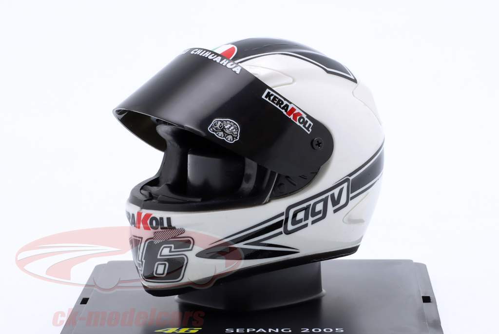 V. Rossi #46 2º Sepang MotoGP Campeão mundial 2005 capacete 1:5 Spark Editions