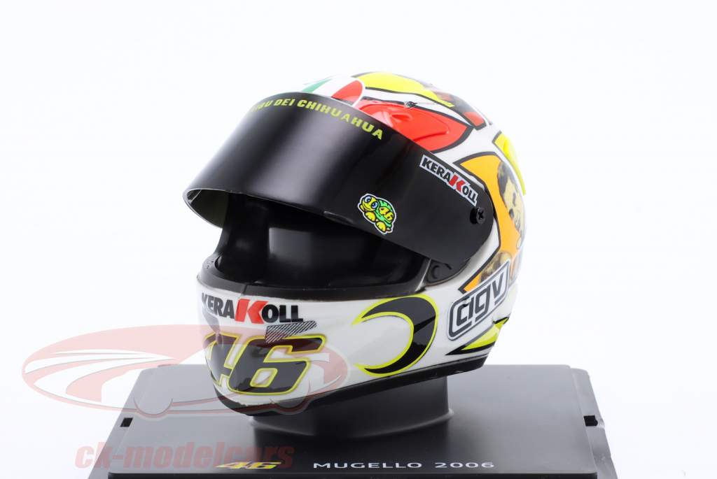 Valentino Rossi #46 Ganhador MotoGP Mugello 2006 capacete 1:5 Spark Editions