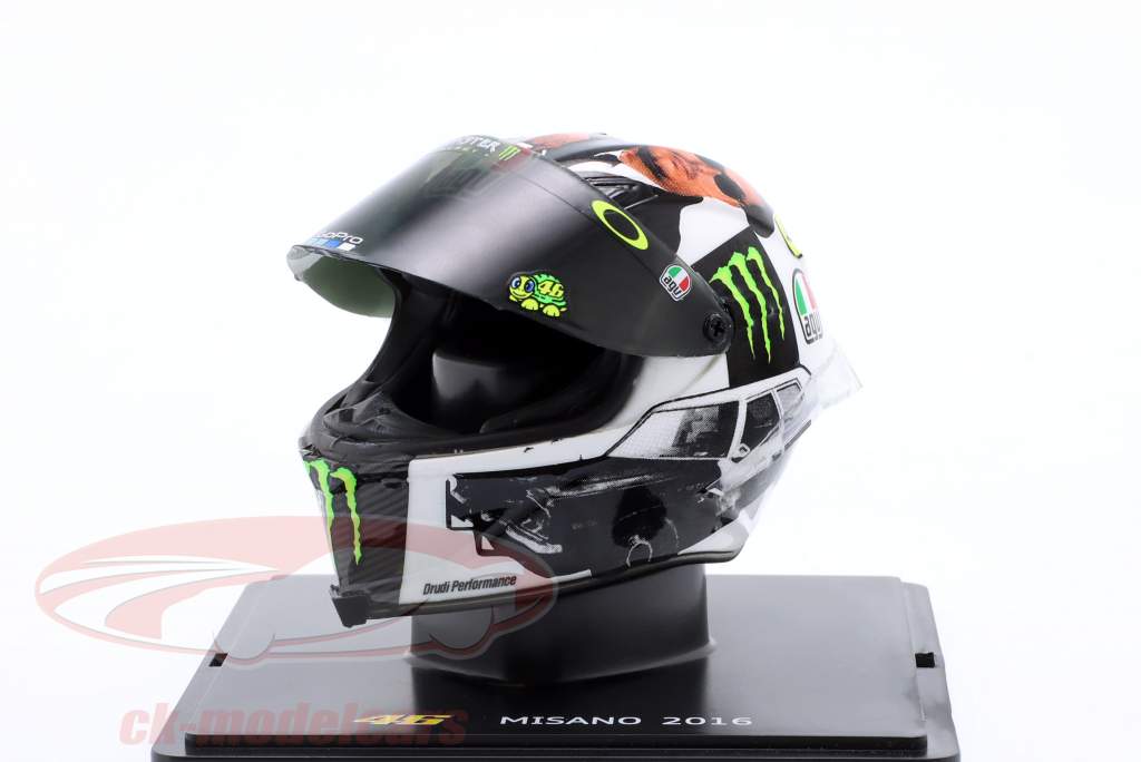 Valentino Rossi #46 2nd MotoGP Misano 2016 helmet 1:5 Spark Editions