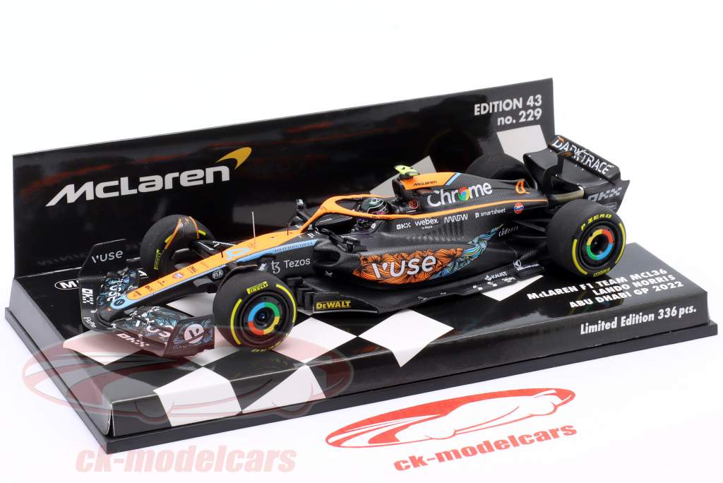 L. Norris McLaren MCL36 #4 6th Abu Dhabi GP формула 1 2022 1:43 Minichamps