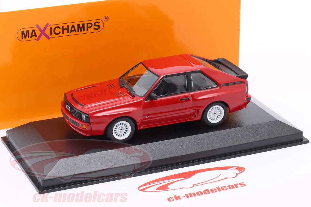 Audi Sport quattro Byggeår 1984 rød 1:43 Minichamps